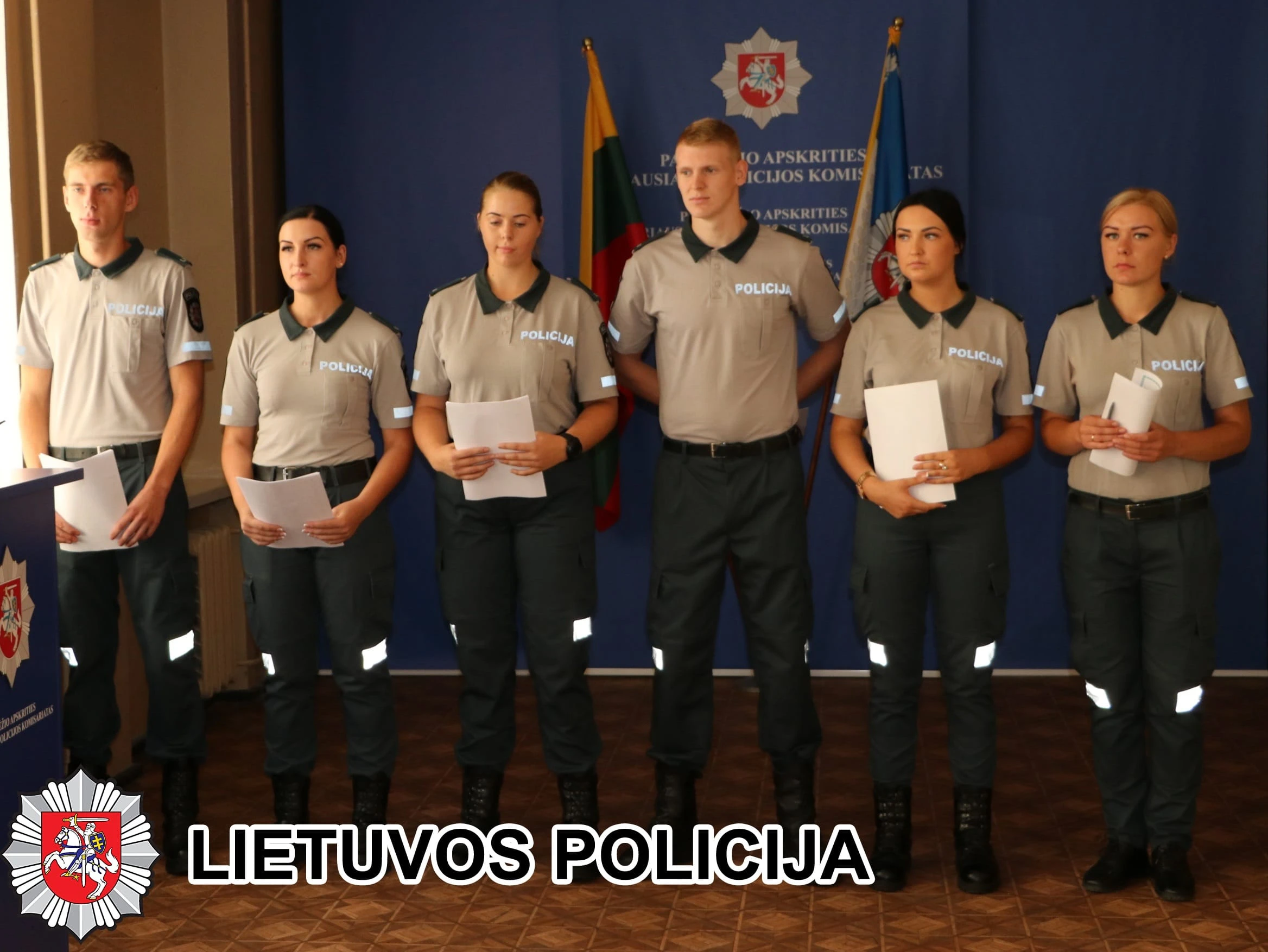 Priesaikos žodžius Panevėžio apskrities vyriausiajame policijos komisariate ištarė šeši nauji pareigūnai