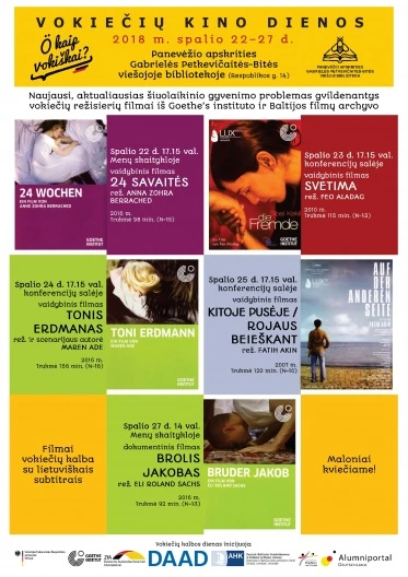 Vokiečių kino dienos Bitės bibliotekoje