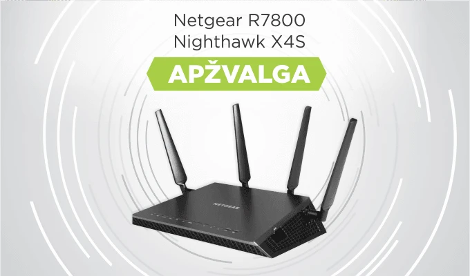 „Netgear R7800 Nighthawk X4S“ apžvalga