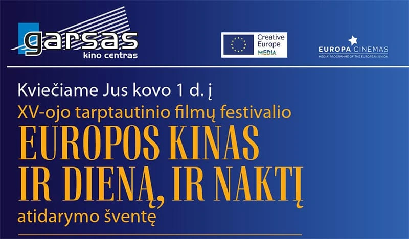 Į „Garsą” sugrįžta tarptautinis filmų festivalis „Europos kinas ir dieną, ir naktį“