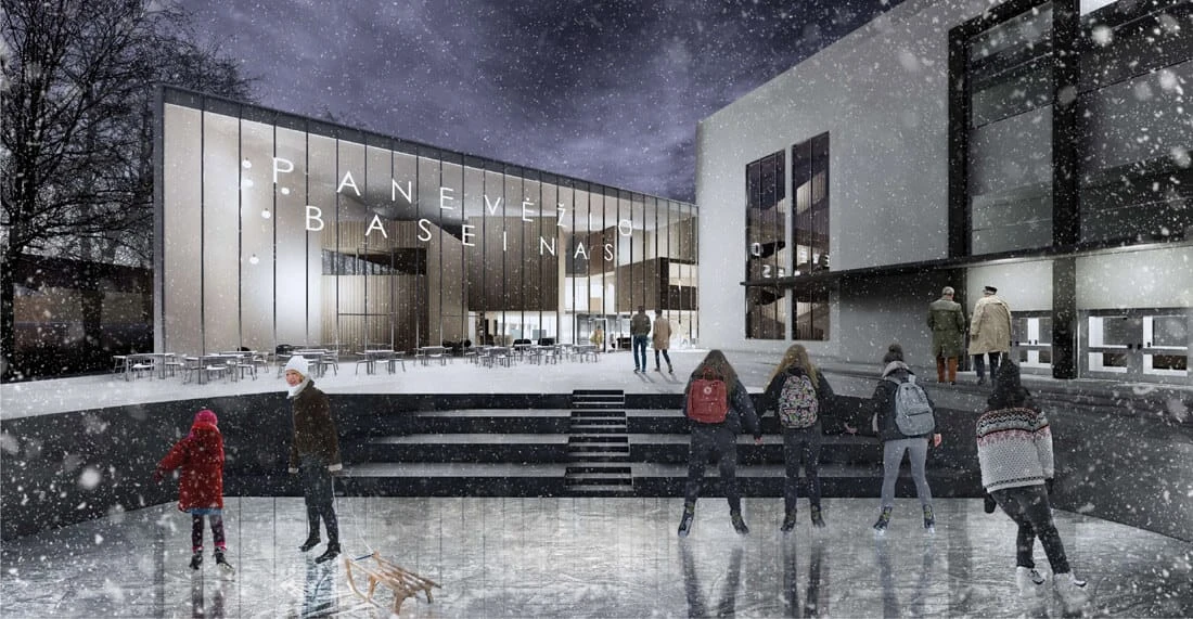 Pristatyti baseino rekonstrukcijos projekto konkursantų darbai