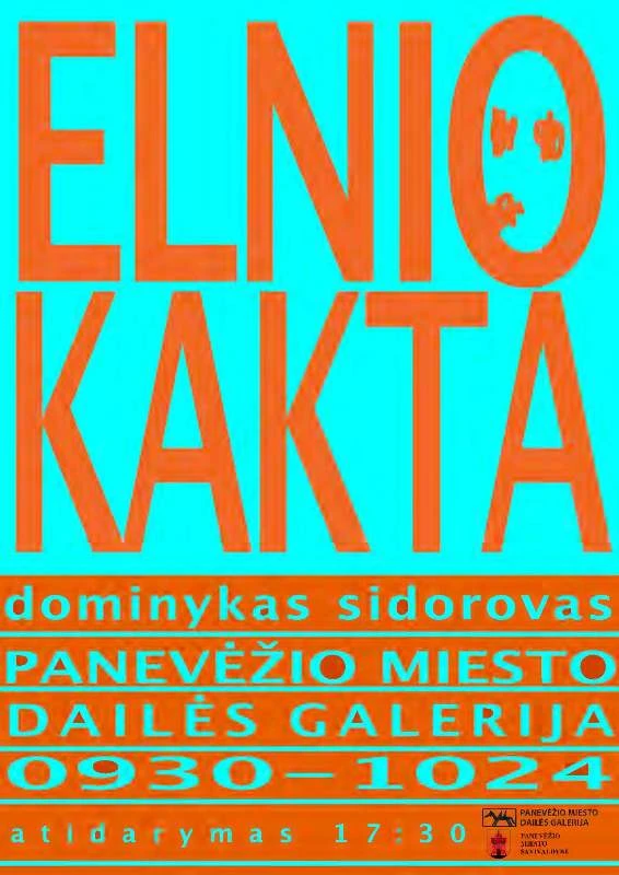 Dominyko Sidorovo parodos plakatas ziniasklaidai