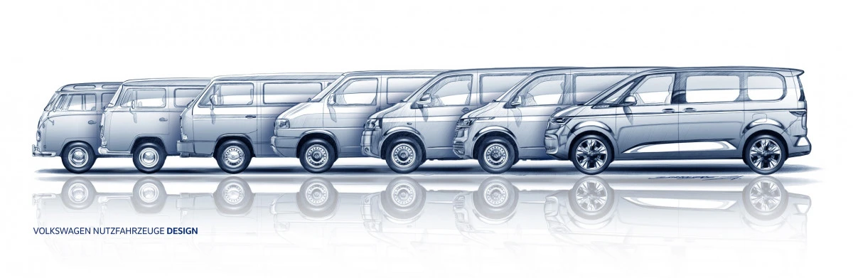 T7 eskizas 2 „Volkswagen“ parodė, koks bus naujasis „Multivan“