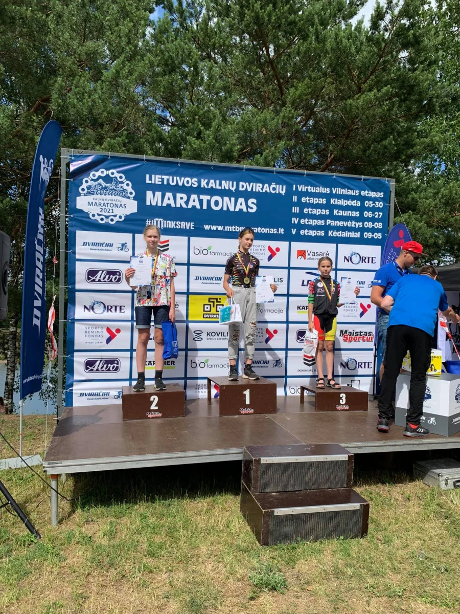 Lietuvos kalnų dviračių maratone sužibėjo Panevėžio sporto centro ugdytiniai