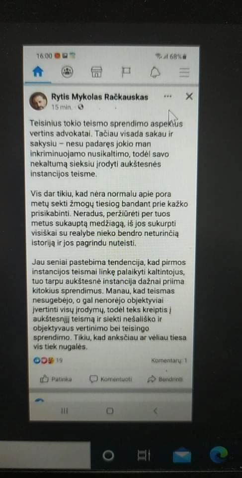 Teismas:Rytis Mykolas Račkauskas kaltas korupcijos byloje
