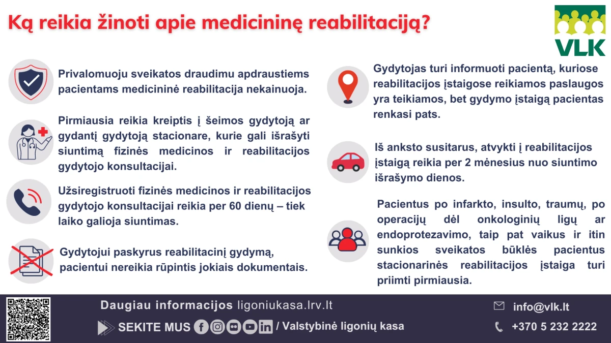 Pokyčiai: pailgintas reabilitacijos paslaugoms gauti skirtas laikas