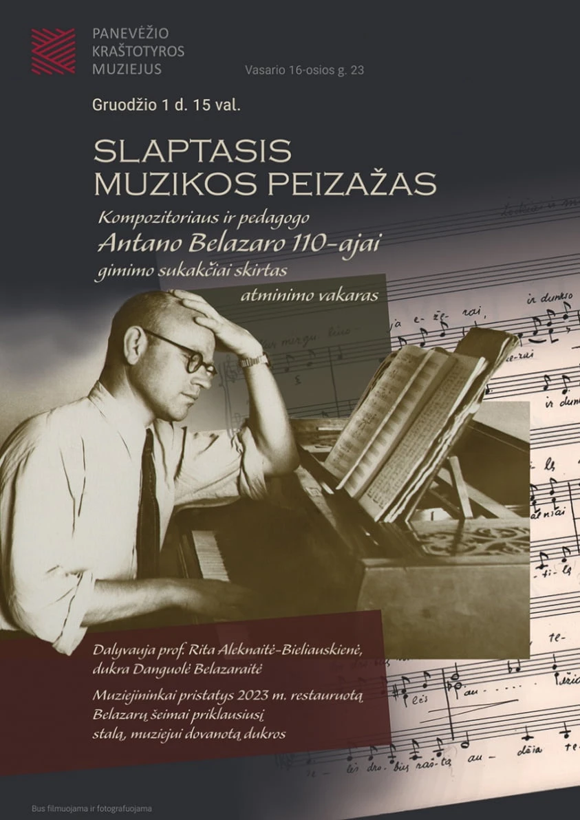 Panevėžio kraštotyros muziejuje – Antanui Belazarui skirtas atminimo vakaras