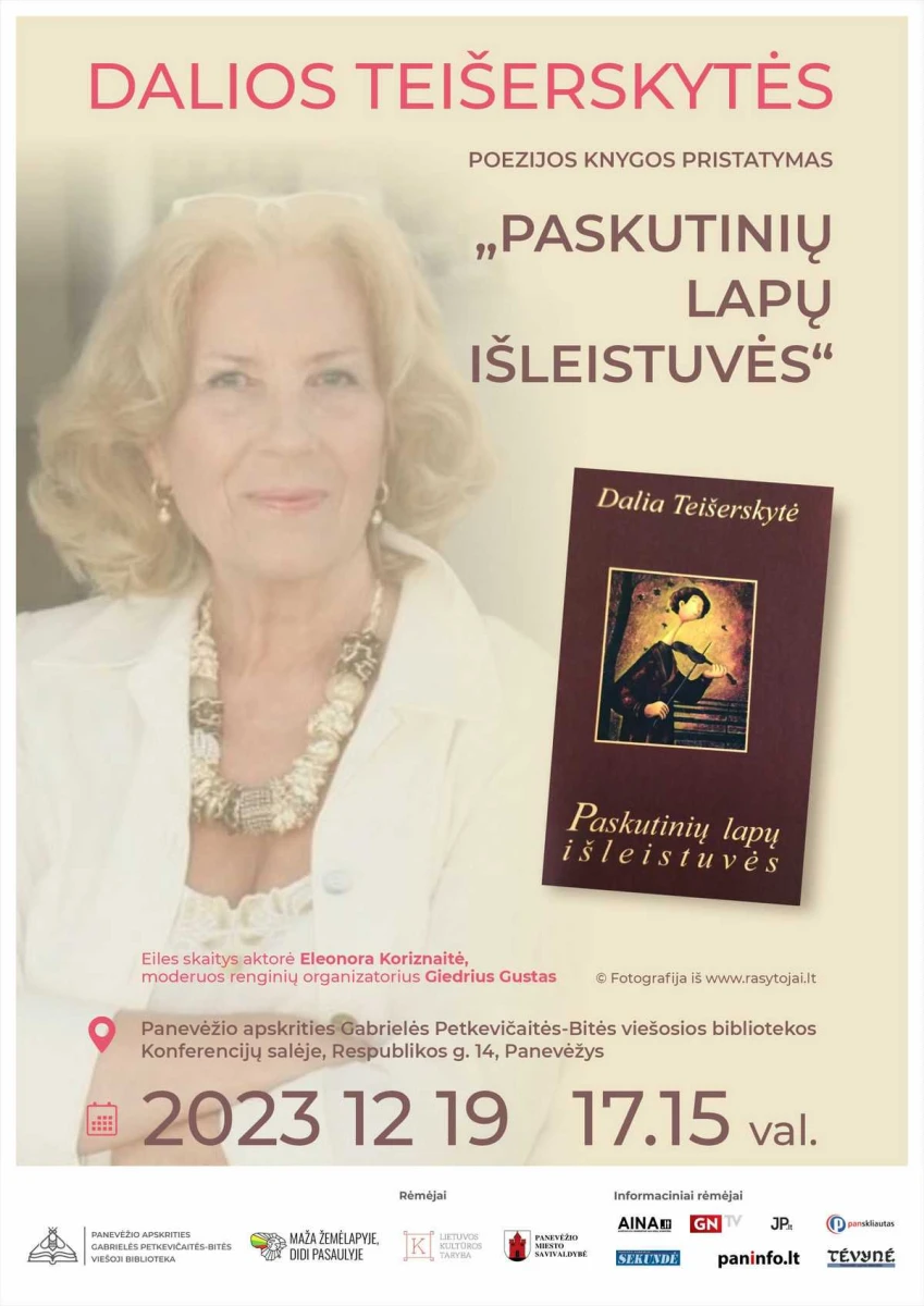 Paskutinėje Dalios Teišerskytės knygoje – neblėstanti energija mylėti ir gyventi