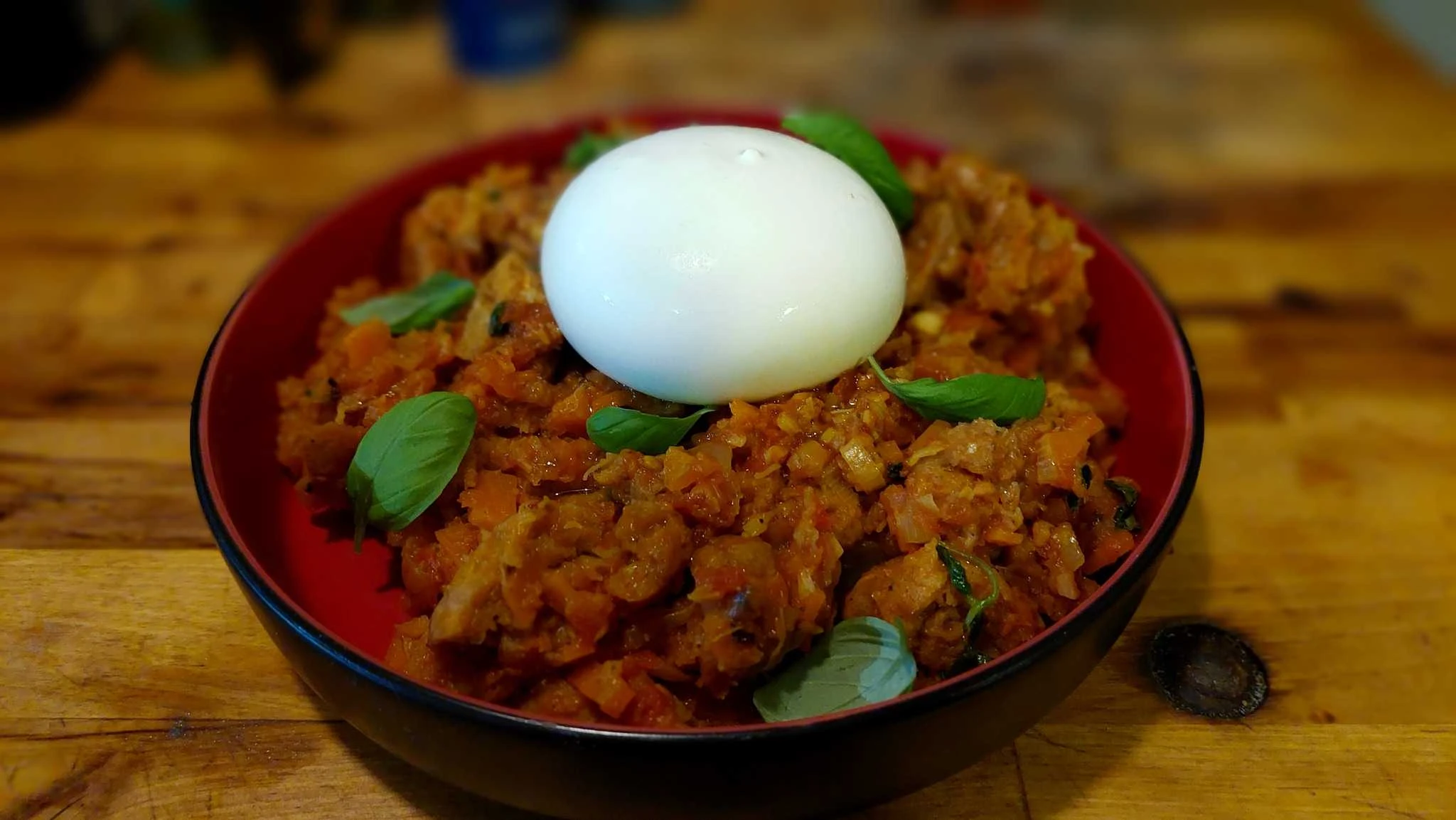 Pappa al pomodoro con burrata-arba improvizacija itališka tema