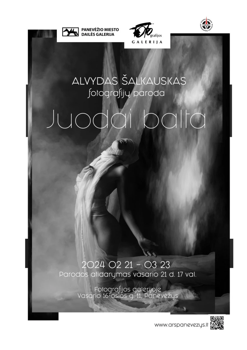 Paroda JUODAI BALTA plakatas