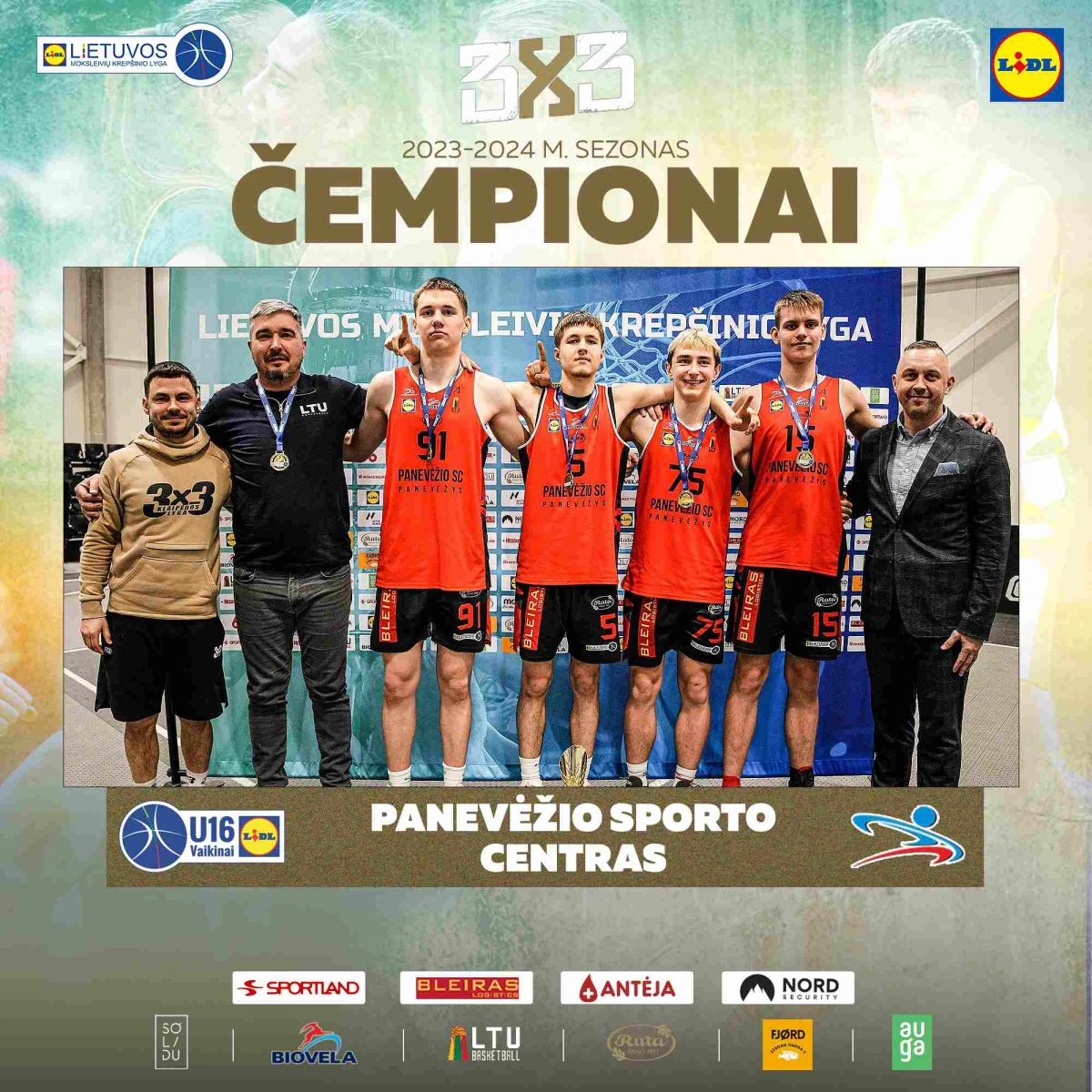 Panevėžio RSSG/SC komanda tapo MKL 3x3 čempionais