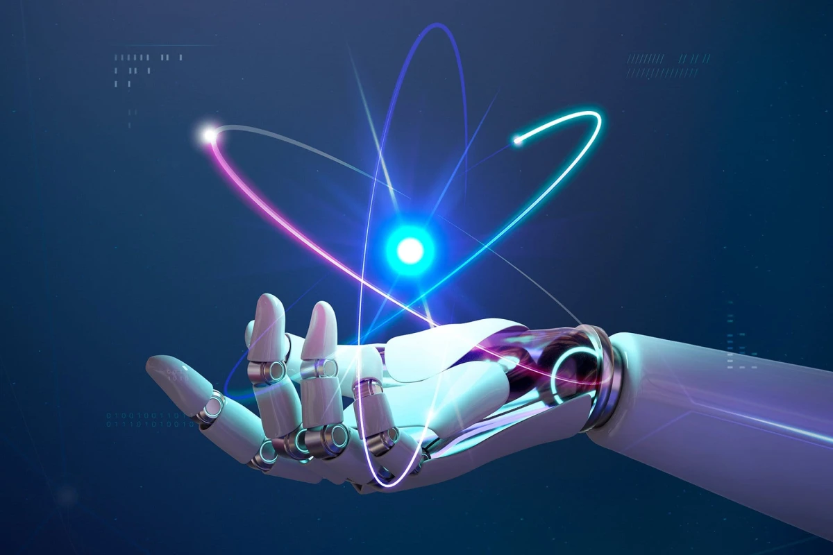 ai nuclear energy background, future innovation of disruptive te