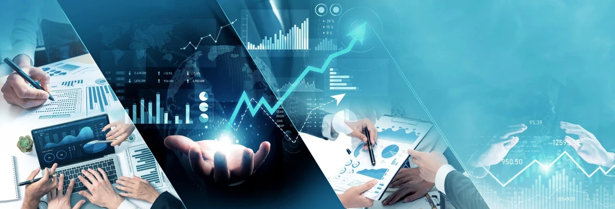 futuristic business digital financial data technology and big data vexel concept