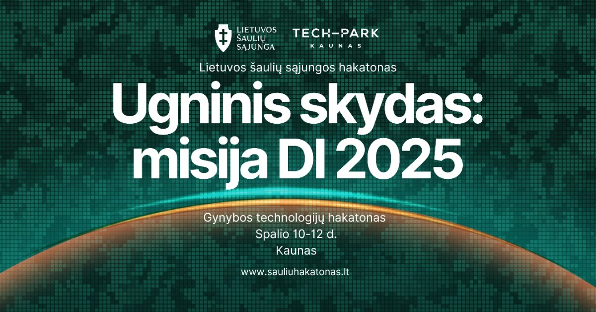 Šauliai kviečia į mūšį gynybos technologijų erdvėje: Kaune vyks hakatonas „Ugninis skydas: misija DI 2025“