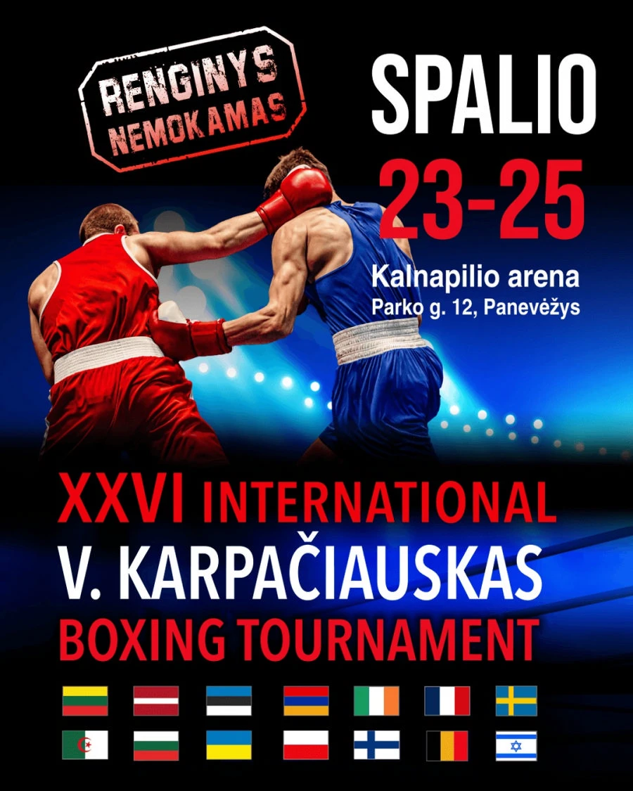 Panevėžyje – tarptautinis Vitalijaus Karpačiausko bokso turnyras