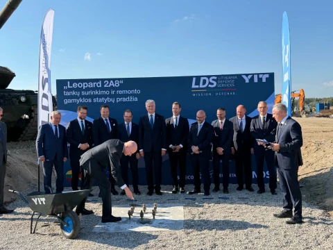 Istorinis žingsnis Lietuvos gynybos pramonei: pradėta „Leopard 2A8“ tankų surinkimo ir remonto gamyklos statyba